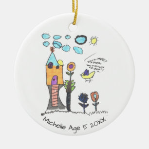 Décoration En Céramique Joli Enfants Personnalisés Dessin Arbre de Noël