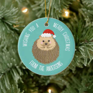 Décoration En Céramique Joli Hérisson de vacances