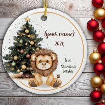 Joli Lion bébé de Noël Personnalisé Enfants
