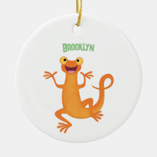 Décoration En Céramique Joli triton orangé joyeux