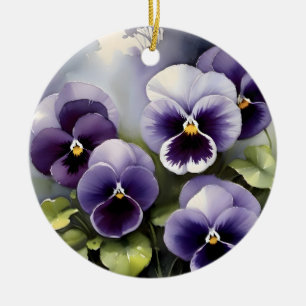 Décoration En Céramique Joli vernis violet aquarelle peinture