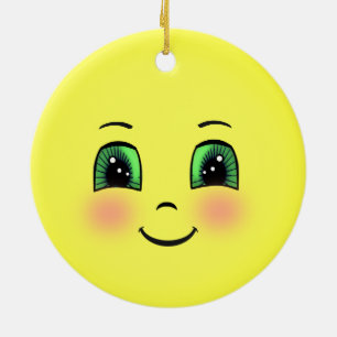 Décoration En Céramique Joli visage soleil Emoji