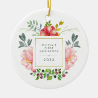 Jolie Fleurs Fille de Baby's First Christmas