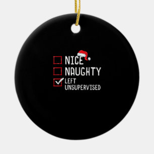 Décoration En Céramique Jolie liste de Noël naughty abandonnée