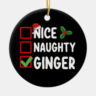 Décoration En Céramique Jolie liste de Noël pour famille vilain ginge vaca