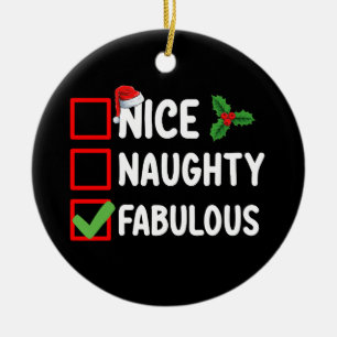 Décoration En Céramique Jolie Mauvais Fabuleux Drôle Père Noël Liste de No