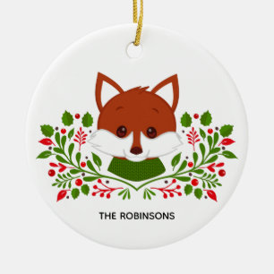 Décoration En Céramique Jolie photo Christmas Fox