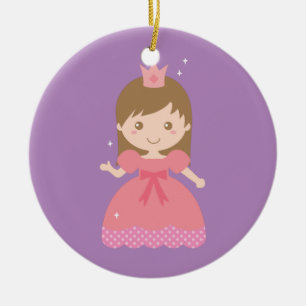 Décoration En Céramique Jolie Princesse, Rose pour les Petites Filles