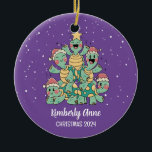 Décoration En Céramique Jolie Tortue Noël Arbre Neige Vacances d'hiver<br><div class="desc">Belle caricature animale pour enfants et enfants. Parfait pour la première fête de Noël en famille. Vous pouvez customiser le texte pour n'importe quelle occasion.</div>