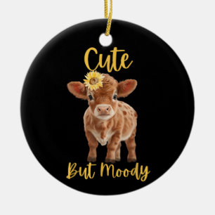Décoration En Céramique Jolie Vache-Amoureuse de Vache Lunatique Ferme de