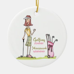 Décoration En Céramique Jouer au golf pour toujours