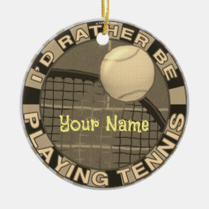 Décoration En Céramique Jouer plutôt au tennis