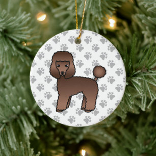 Décoration En Céramique Jouet Brown Poodle joli Cartoon Chien