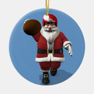Décoration En Céramique Joueur américain du Père Noël