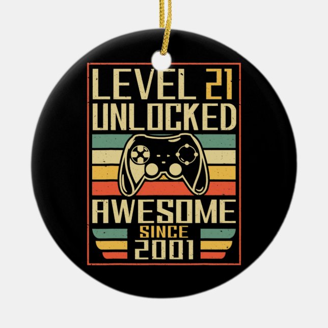 Décoration En Céramique Joueur Anniversaire 21 Hommes Femmes Jouer stupéfi (Devant)