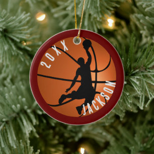 Décoration En Céramique Joueur de basket-ball de Noël