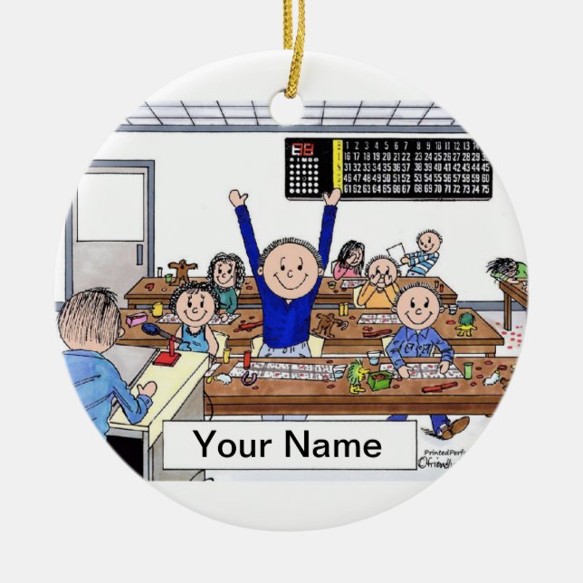 Décoration En Céramique Joueur de bingo-test - mâle (Devant)