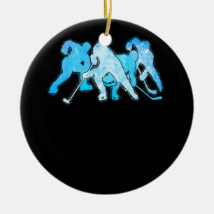 Décoration En Céramique Joueur de hockey sur glace Coach équipe de ventila