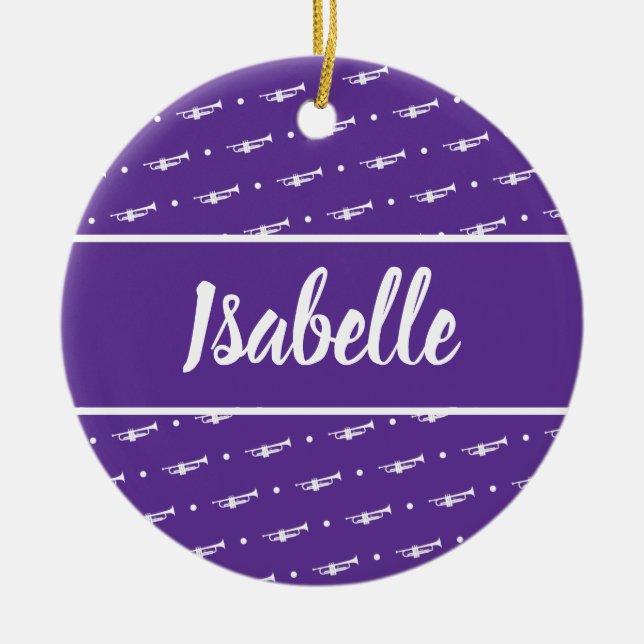 Décoration En Céramique Joueur de trompette Musicien Cadeau personnalisé (Devant)