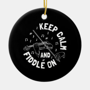 Décoration En Céramique Joueur de violon drôle