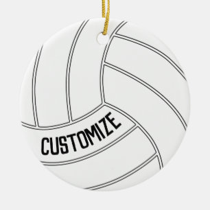 Décoration En Céramique Joueur de volley-ball Nom personnalisé ou texte No