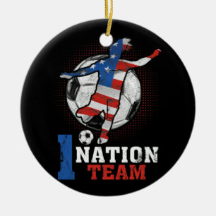 Décoration En Céramique Joueuse de l'équipe de football féminin US Big F