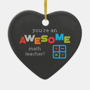 Décoration En Céramique Jour d'appréciation de l'enseignant de mathématiqu