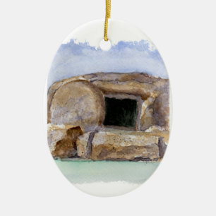 Décoration En Céramique Jour de la résurrection de Pâques Tombeau vide