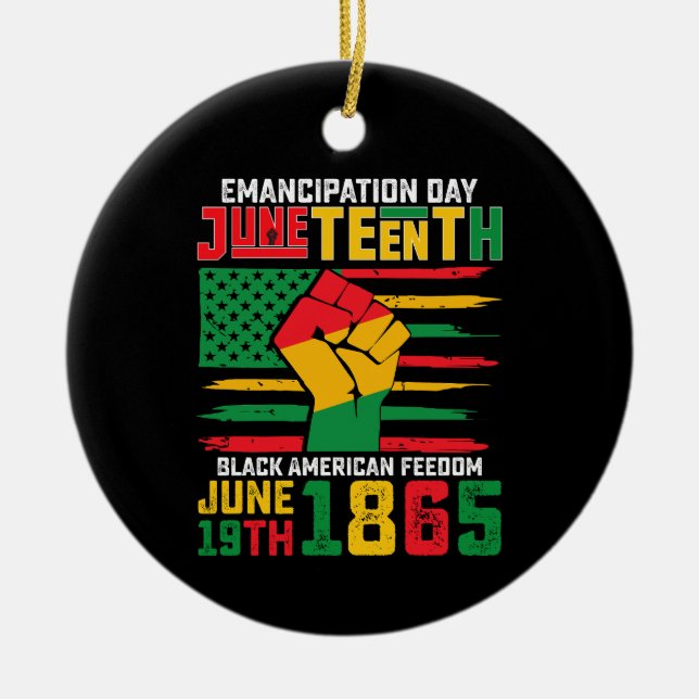Décoration En Céramique Jour de l'émancipation de Juneteenth Liberté des N (Devant)