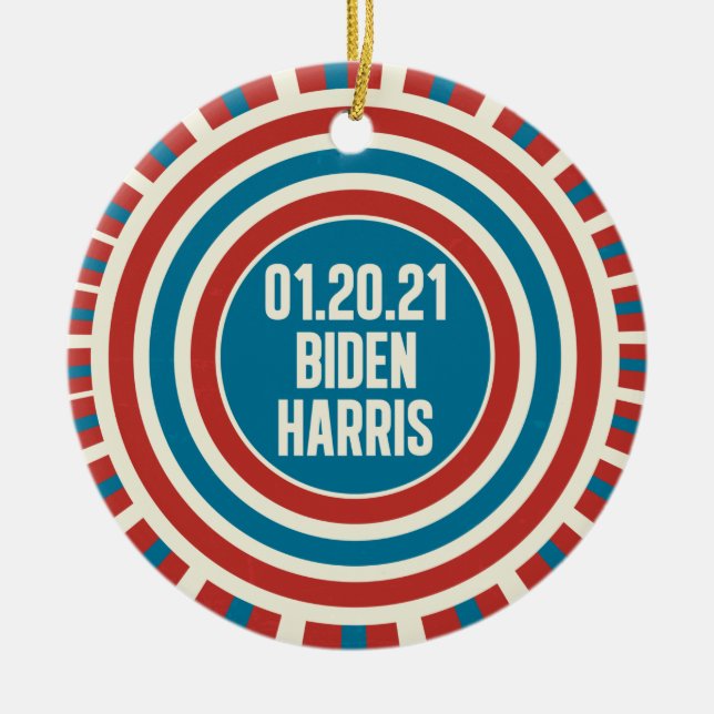 Décoration En Céramique Jour de l'Inauguration de Biden Harris Gardien pol (Devant)