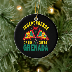 Décoration En Céramique Jour de l'indépendance de la Grenade