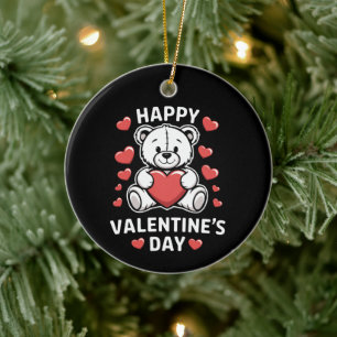 Décoration En Céramique Jour de l'ours Heureuse Sainte-Valentin