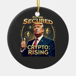 Décoration En Céramique Jour d'investiture de Trump Crypto en hausse Aveni