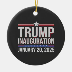 Décoration En Céramique Jour d'investiture de Trump janvier 2025 Président