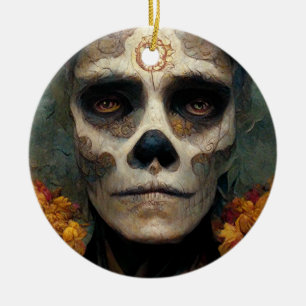 Décoration En Céramique Jour Du Crâne De 3 Imaginaires Morts