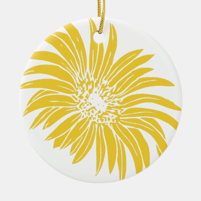 DÉCORATION EN CÉRAMIQUE JOUR JAUNE (Devant)