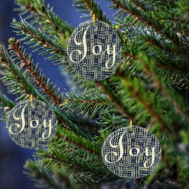 Décoration En Céramique Joy Panes (This window-paned design, comes in several text versions, describing Christmas!)
