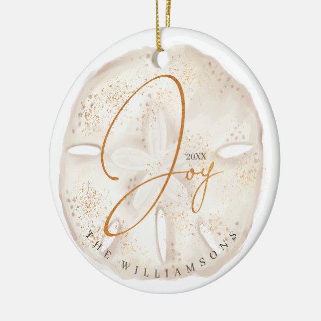 Décoration En Céramique Joy Watercolor Photos du Coquillage de sable de l' (Gauche)