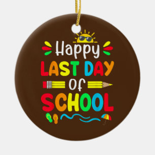 Décoration En Céramique Joyeuse Dernière Journée D'Enseignant Étudiant