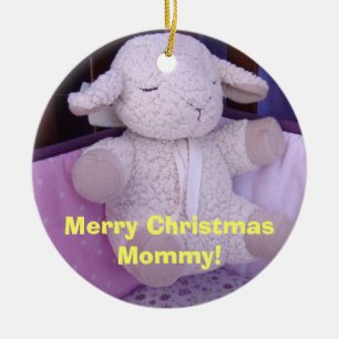 Décoration En Céramique Joyeuse maman de Christms ! agneau d'ornements je