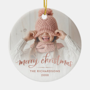 Décoration En Céramique Joyeuse photo rose de la typographie deux d'or de