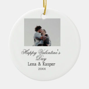 Décoration En Céramique Joyeuse Saint-Valentin couple photo moderne simple
