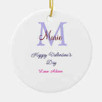 Joyeuse Saint-Valentin pastel violet monogramme ro