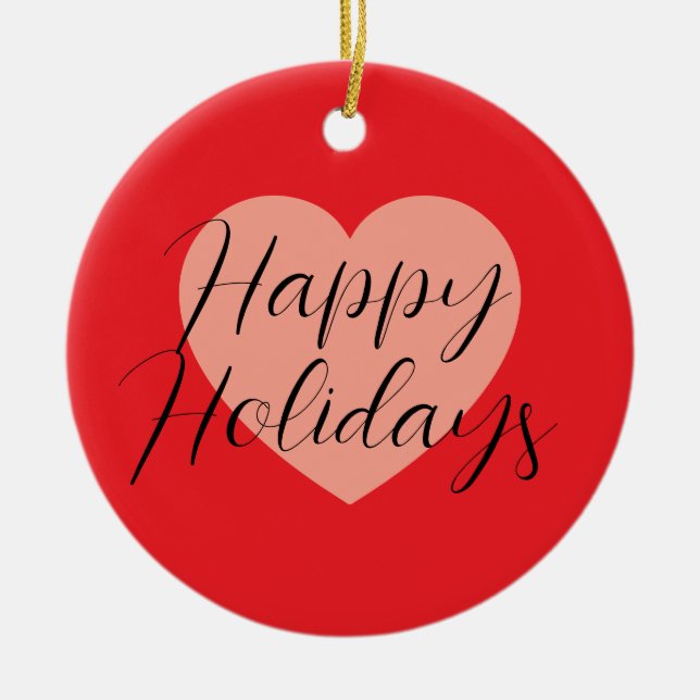 Décoration En Céramique Joyeuses Fêtes Joyeux Noël Période de Vacances Cœu (Devant)