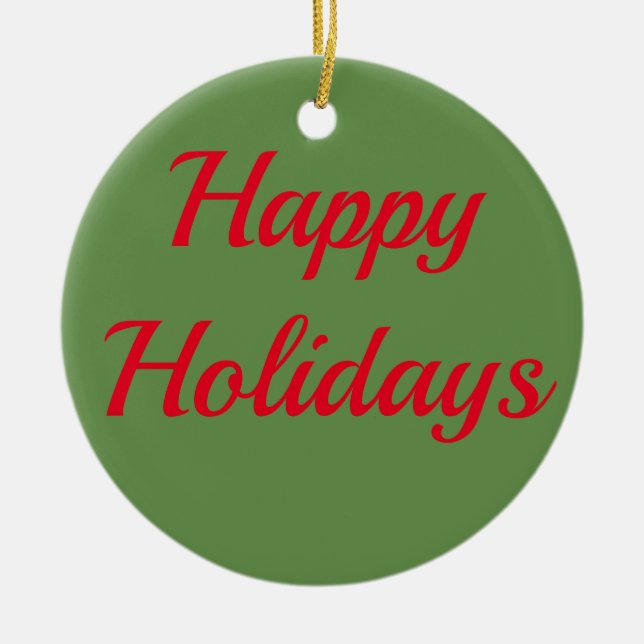 Décoration En Céramique Joyeuses fêtes ornementales (Devant)