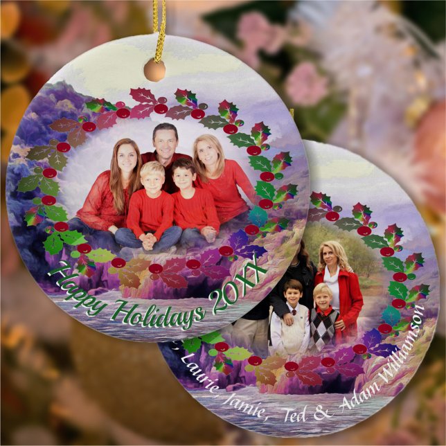 Décoration En Céramique Joyeuses vacances côtières 1620 (Créateur téléchargé)