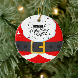 Décoration En Céramique Joyeux 2023 Nouvel An Costume de Père Noël