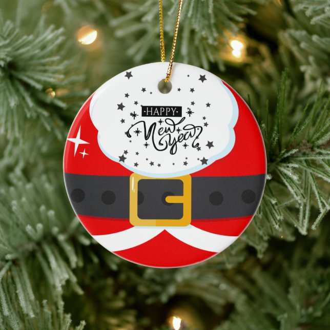 Décoration En Céramique Joyeux 2023 Nouvel An Costume de Père Noël (Arbre)