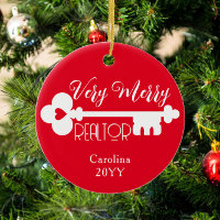 Joyeux agent immobilier Nouvelle maison Clé Noël