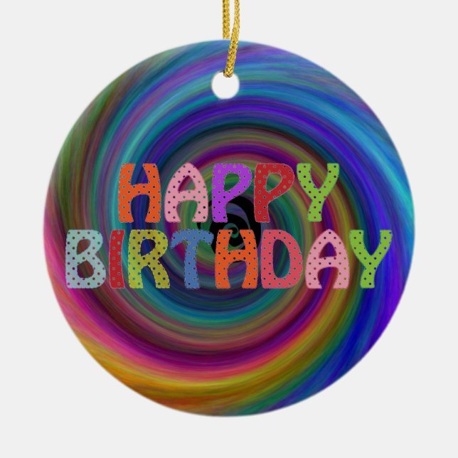 Décoration En Céramique Joyeux anniversaire (Devant)